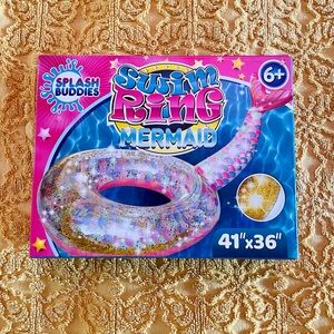 Mermaid Swim Ring - Pink and Gold